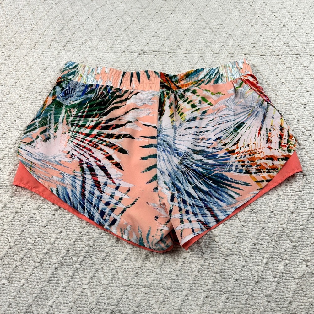 Fabletics Latrice Shorts XL Tropical Palm Print Double Layer Compression Lining - Picture 2 of 10